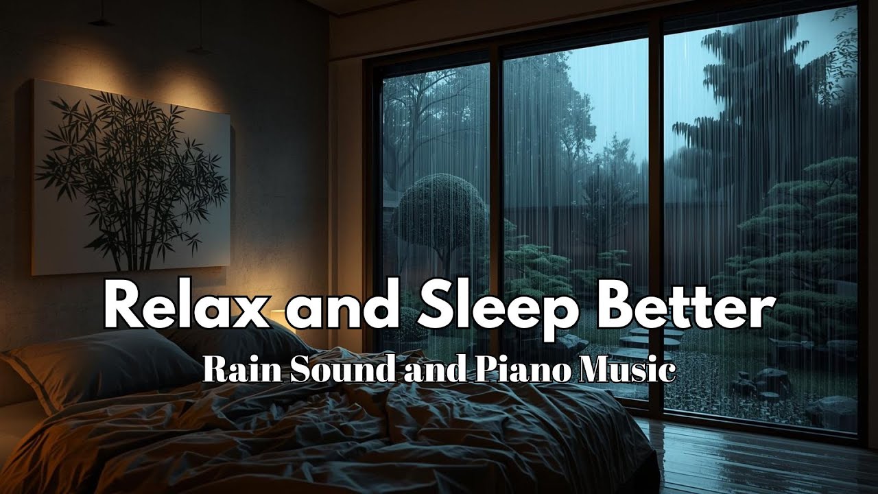 Relaxing Sleep Music + Bedroom Rain Sounds 💧 Deep Healing and Meditation Music | Calm Mind & Body
