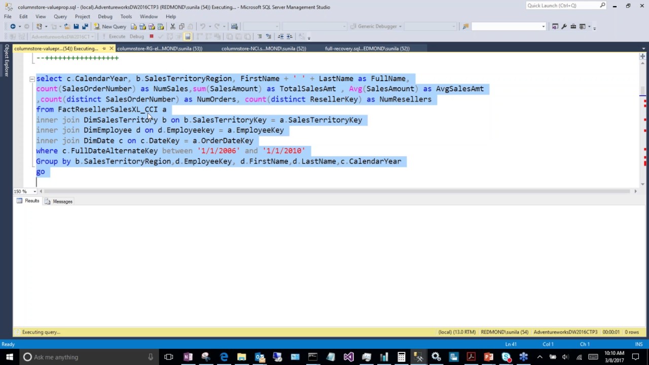 ColumnStore Index in SQL Server 2016 and Azure SQL Database