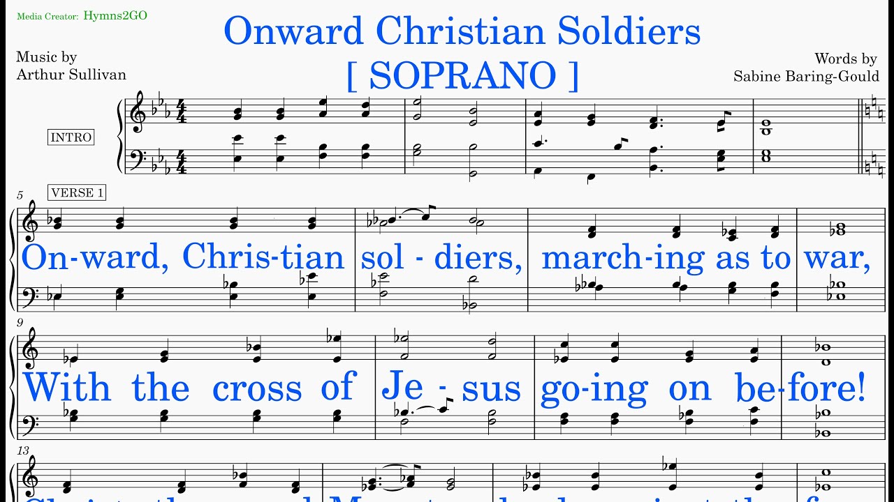 Onward Christian Soldiers  (Sullivan - Baring-Gould) [v2] Soprano