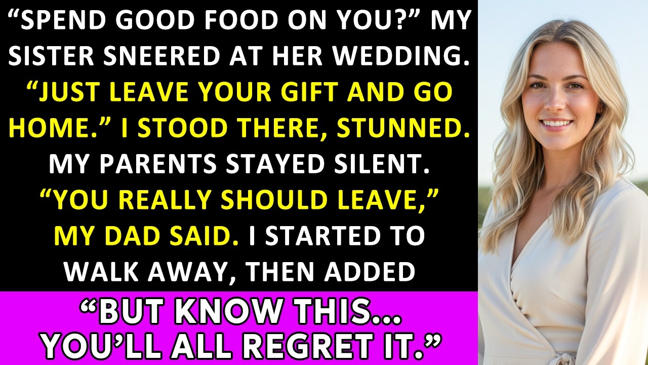 My Sister Refused Me Food at Her Wedding, Saying, 