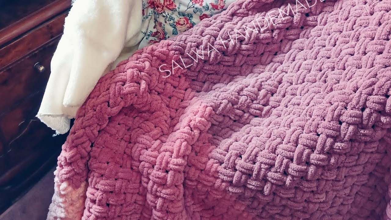 بطانيه اطفال بخيط البافي Baby blanket with puffy