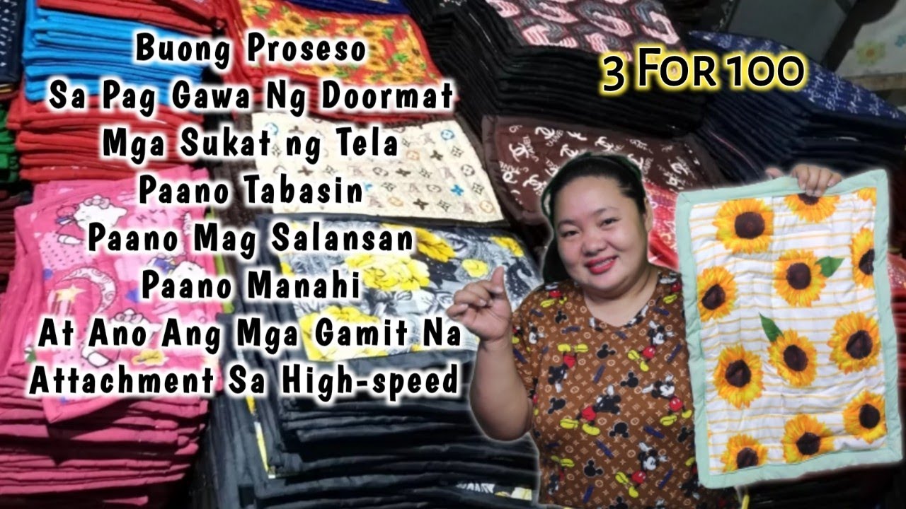 Paano Manahi ng DOORMAT na Madalas nyu makita na itinitinda lang ng 35 Pesos sa Palengke at Tiangge