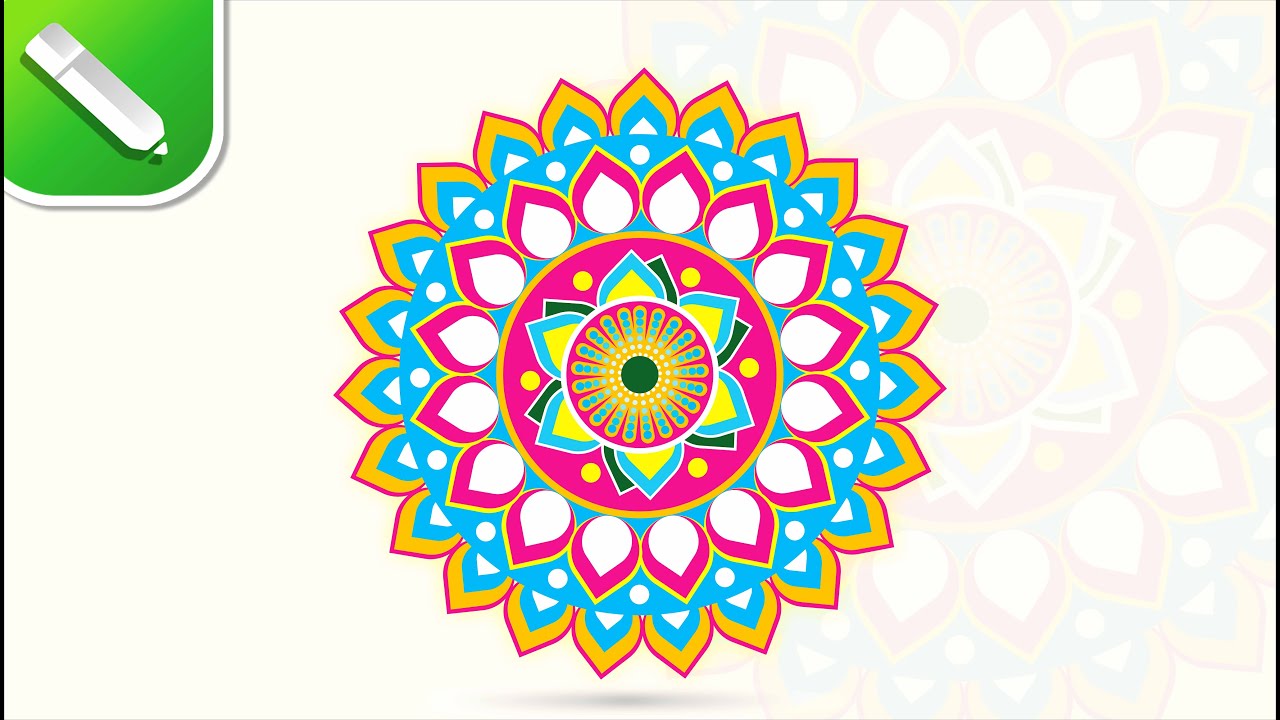 How to Make Diwali Rangoli Design in CorelDraw | Tutorial