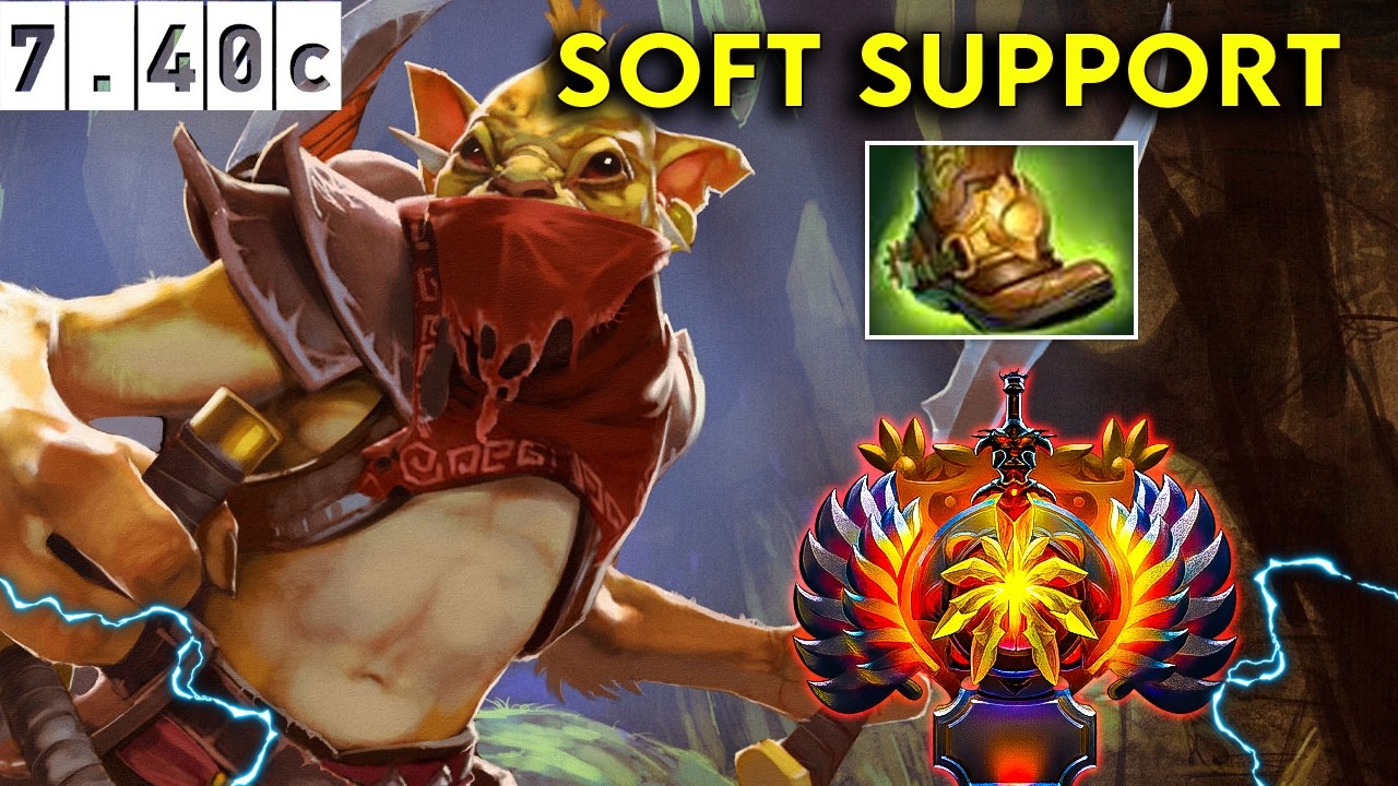 Bounty Hunter Immortal Soft Support - Dota 2 Patch 7.40c Pro Pub Gameplay