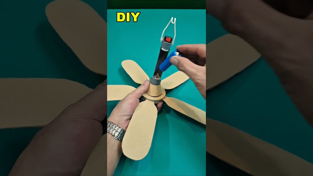 Test dropping the ceiling fan #DIYfan #homemadeproject #ceilingfan
