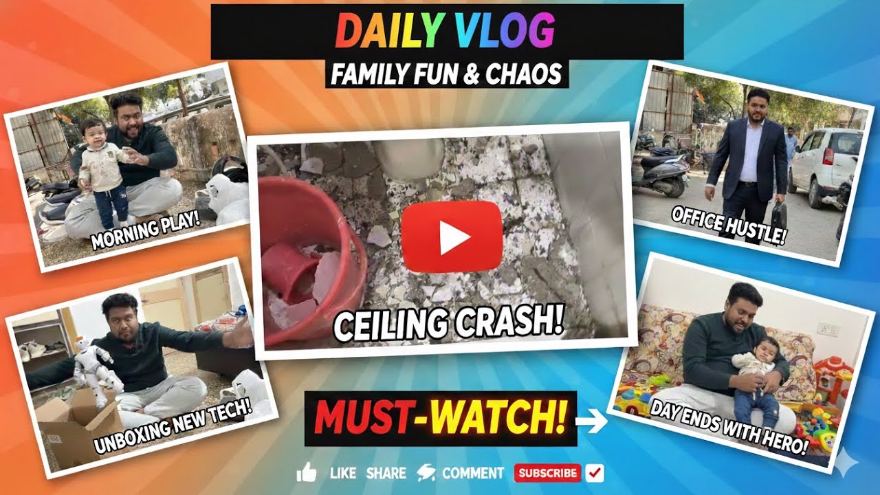 Ghar Mein Bada Hadsa Ho Gaya! 😱Ceiling Wall Break!| Daily Vlog | Father Son Vlog | Family #trending 