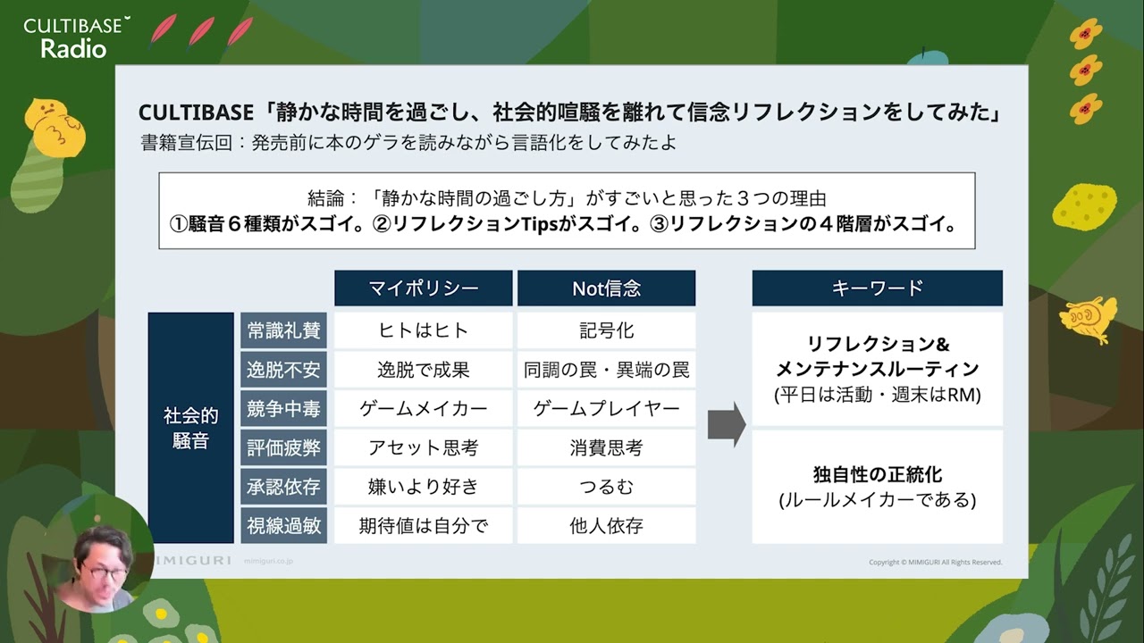 経営リーダーの健全なリフレクションの作法｜CULTIBASE Radio #98