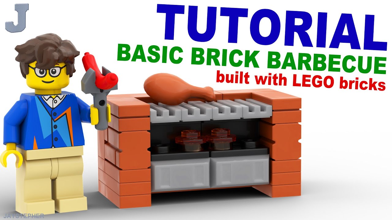 How To Make A Basic Brick Barbecue with LEGO Bricks Tutorial