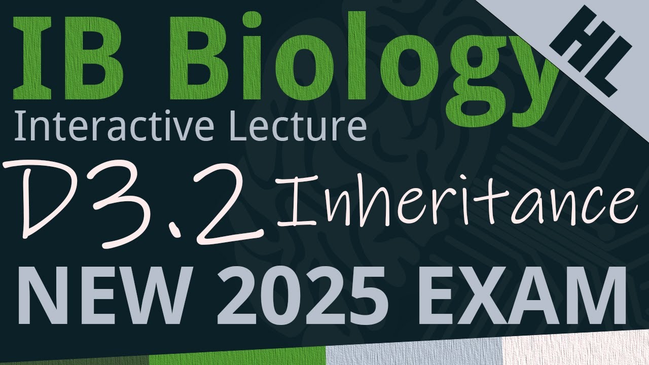 IB Biology D3.2 - Inheritance [AHL] - Interactive Lecture 2025-2033