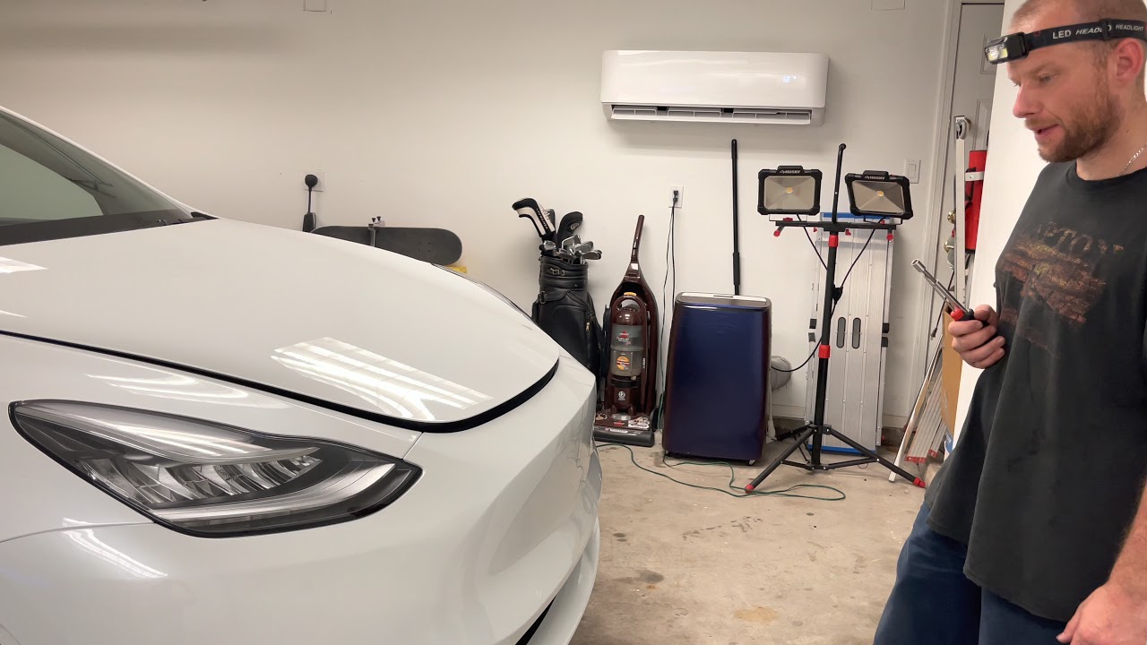 Снятие переднего бампера Tesla Model Y/Model 3 (Видео № 6: Разборка Tesla)
