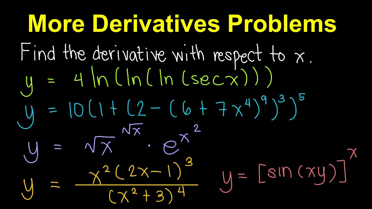 More Derivatives Problems (Tagalog/Filipino Math)