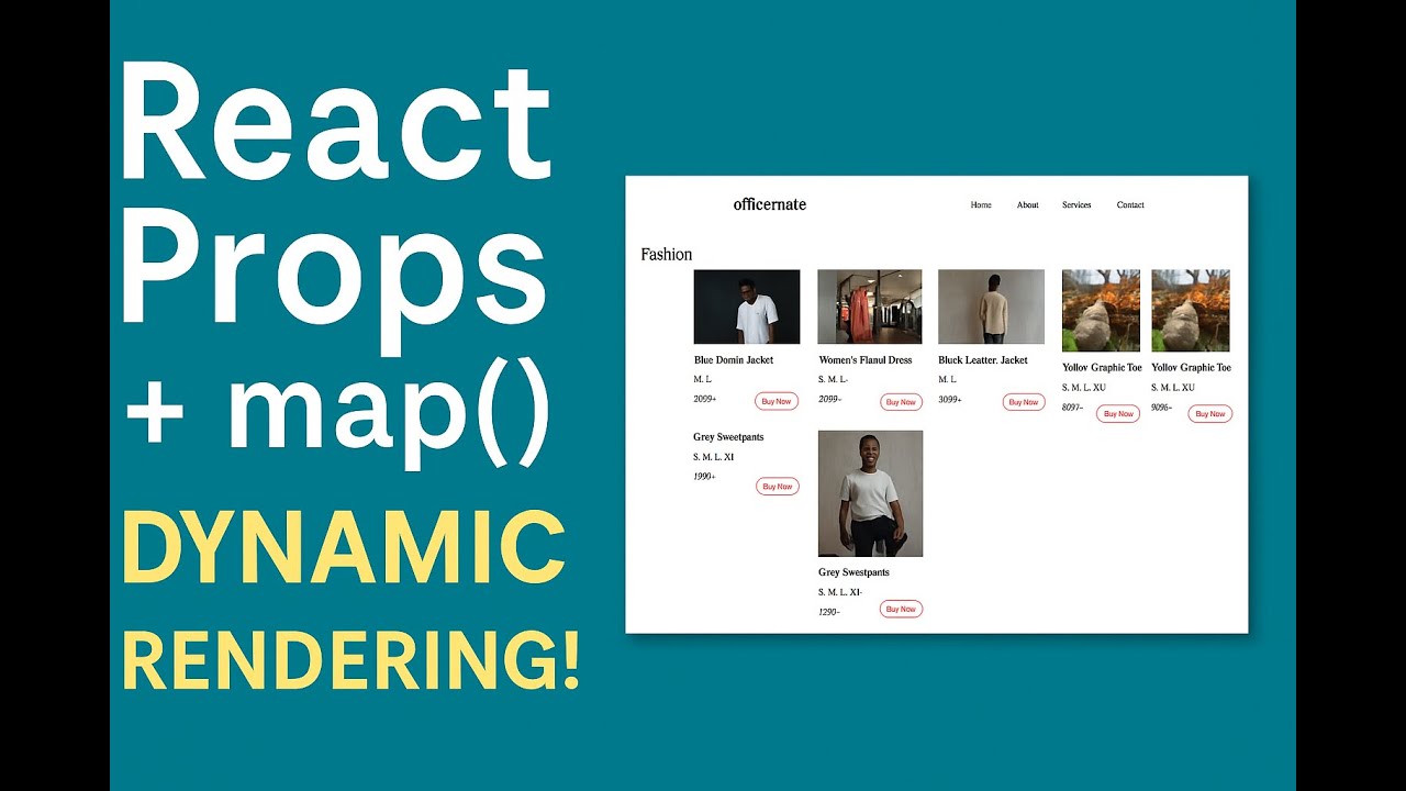 React Dynamic UI Tutorial | Using Props + map() to Build Cart Component