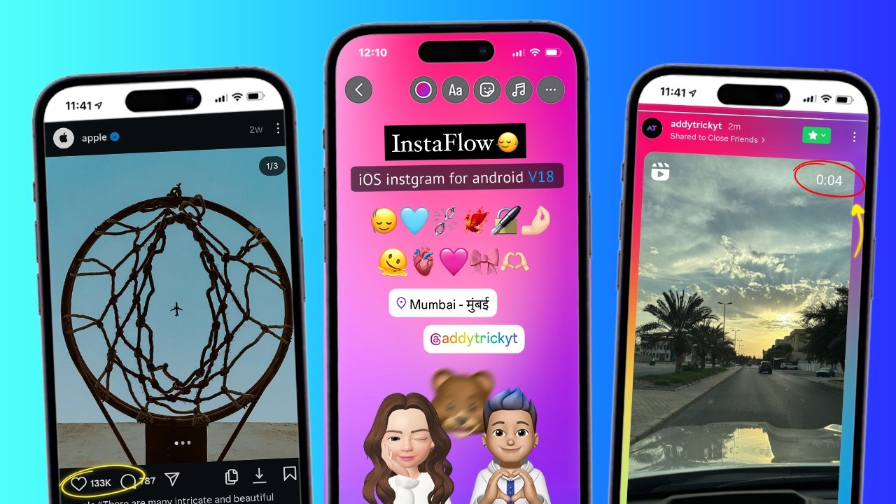 New iOS Instagram On Android | iPhone InstaFlow V18 🍎