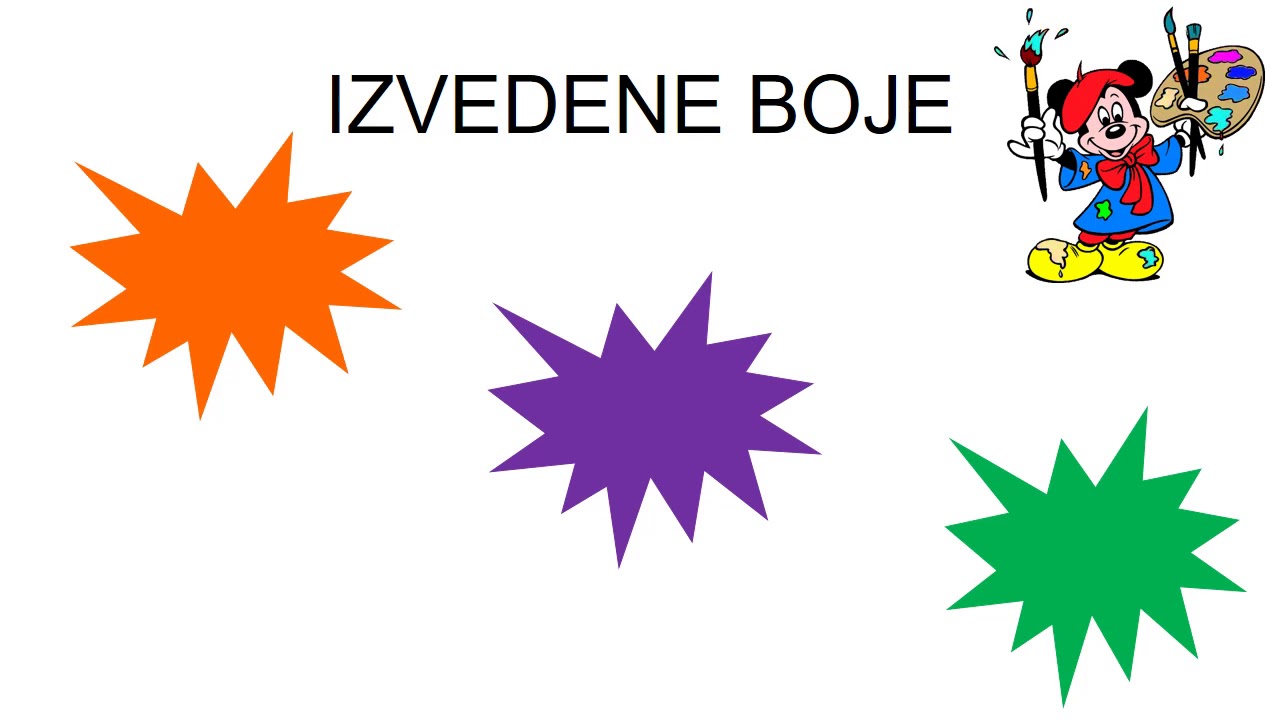 Osnovne i izvedene boje