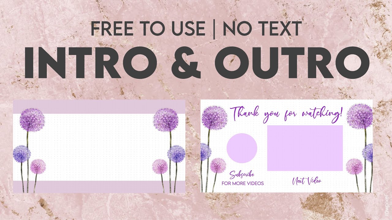 Intro and Outro Template No Text | Purple | Download Link in Description Box