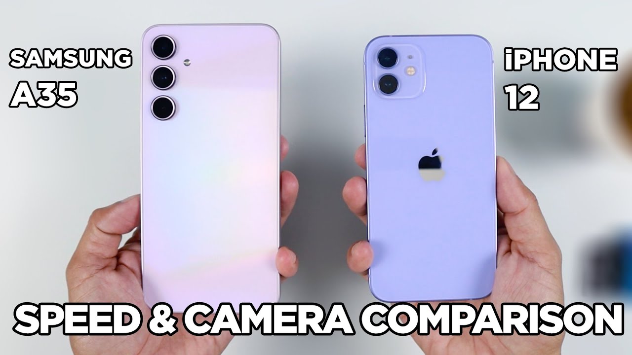 Samsung A35 vs iPhone 12 SPEED TEST & CAMERA Comparison | Zeibiz