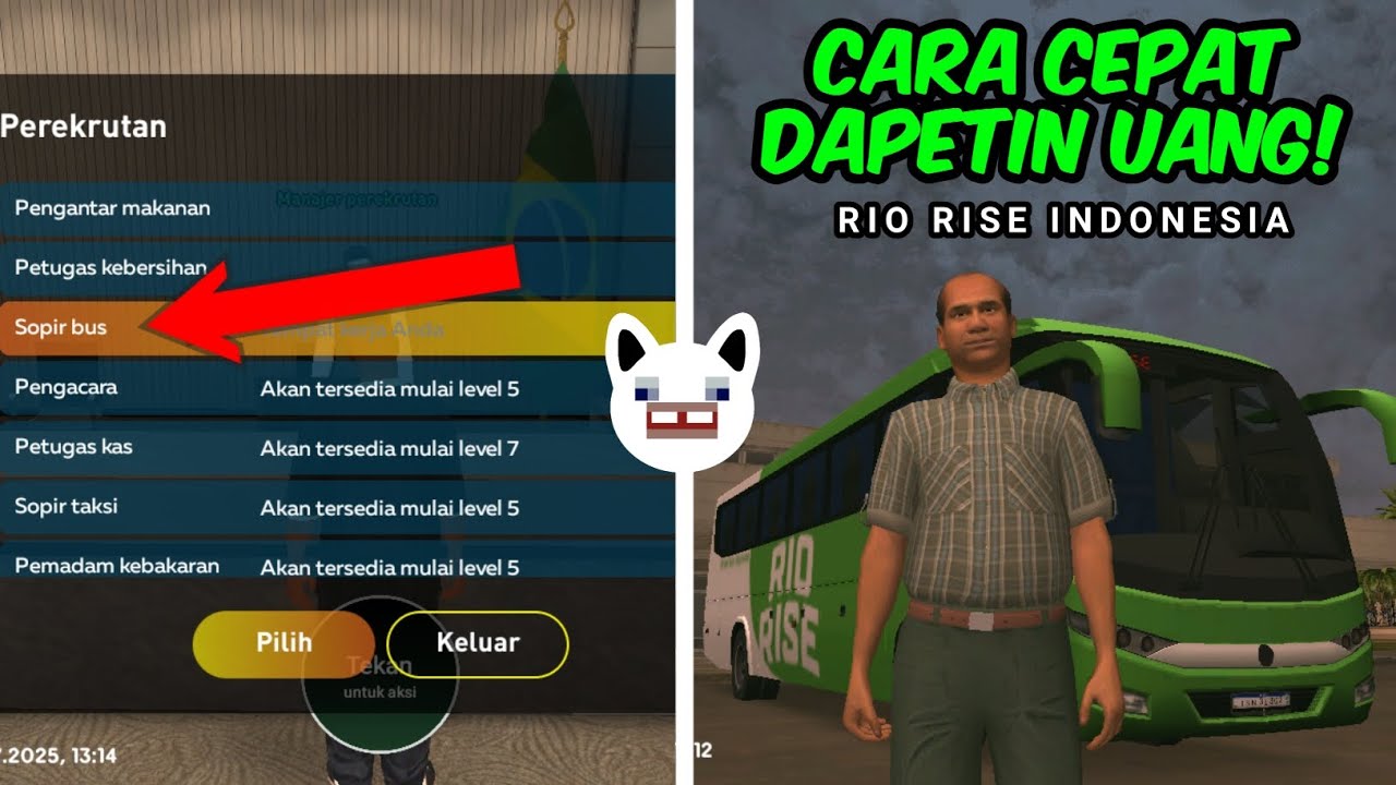 CARA MENJADI SOPIR BUS DI RIO RISE (Tutorial) - Rio Rise Indonesia