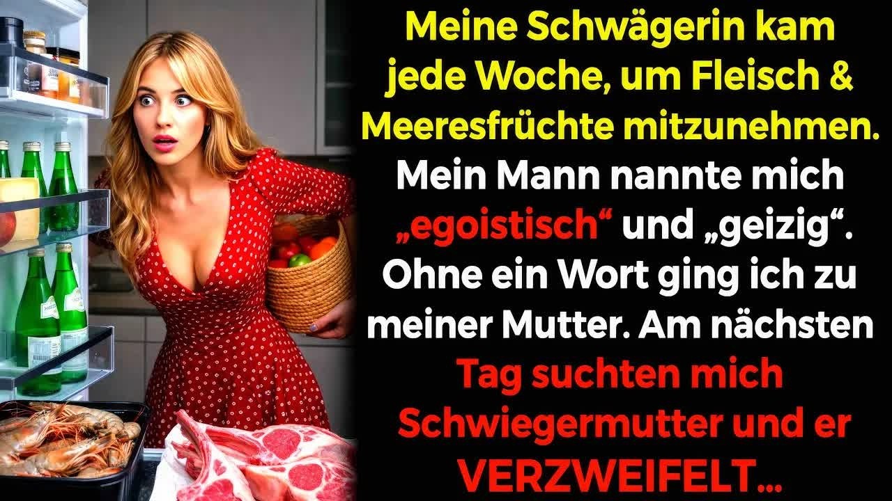 Schwägerin kam jede Woche für Fleisch⧸Meeresfrüchte🥩 Er nannte mich Geizig😡 Dann tat ich was…�