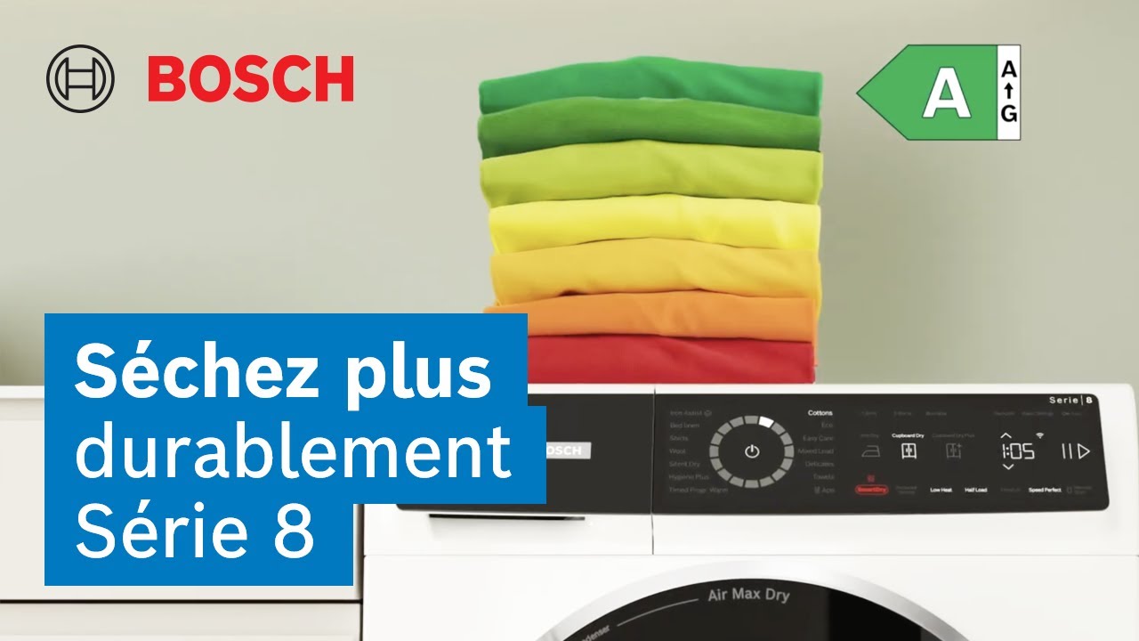 Sèche-linge pompe à chaleur Bosch Série 8 : séchez plus durablement | Bosch Home France