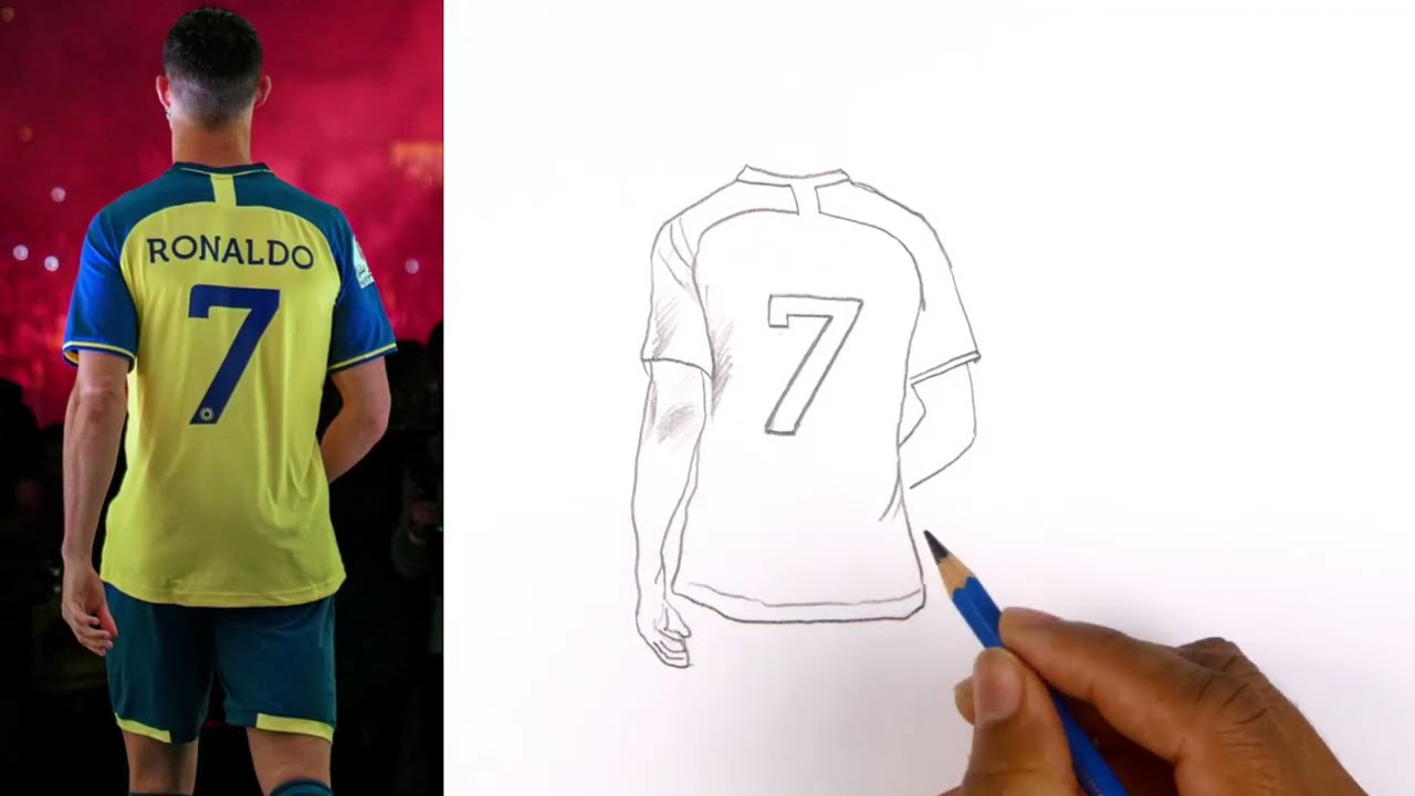 Cristiano Ronaldo Backside Step by Step Drawing 😍 Ronaldo Drawing #ronaldo
