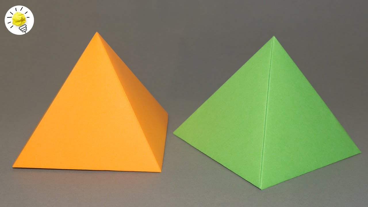 Wie falte ich eine Origami Pyramide | Origami Papier falten | Papier Pyramide falten | Faltanleitung