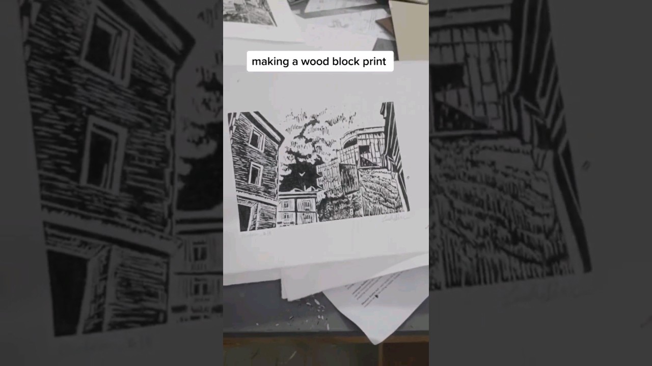 Making a woodblock print