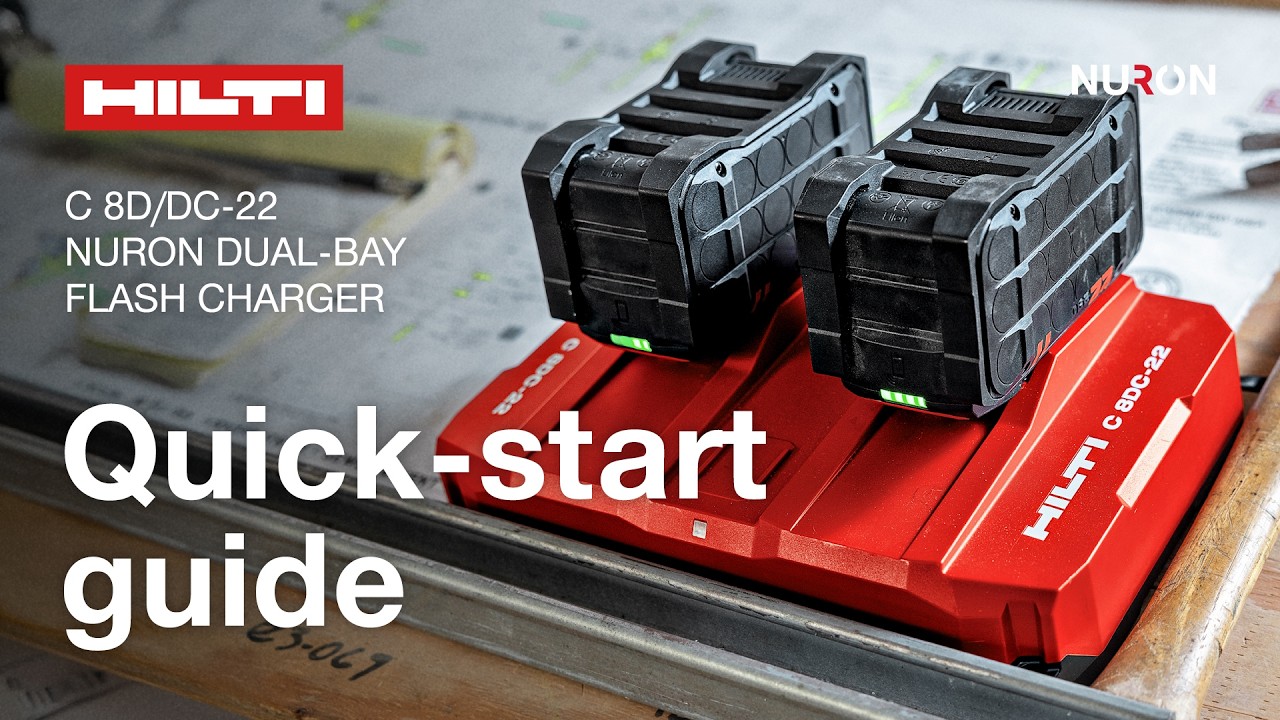 Hilti Nuron C 8D/DC-22 Dual-Bay Flash Charger | Quick-start guide