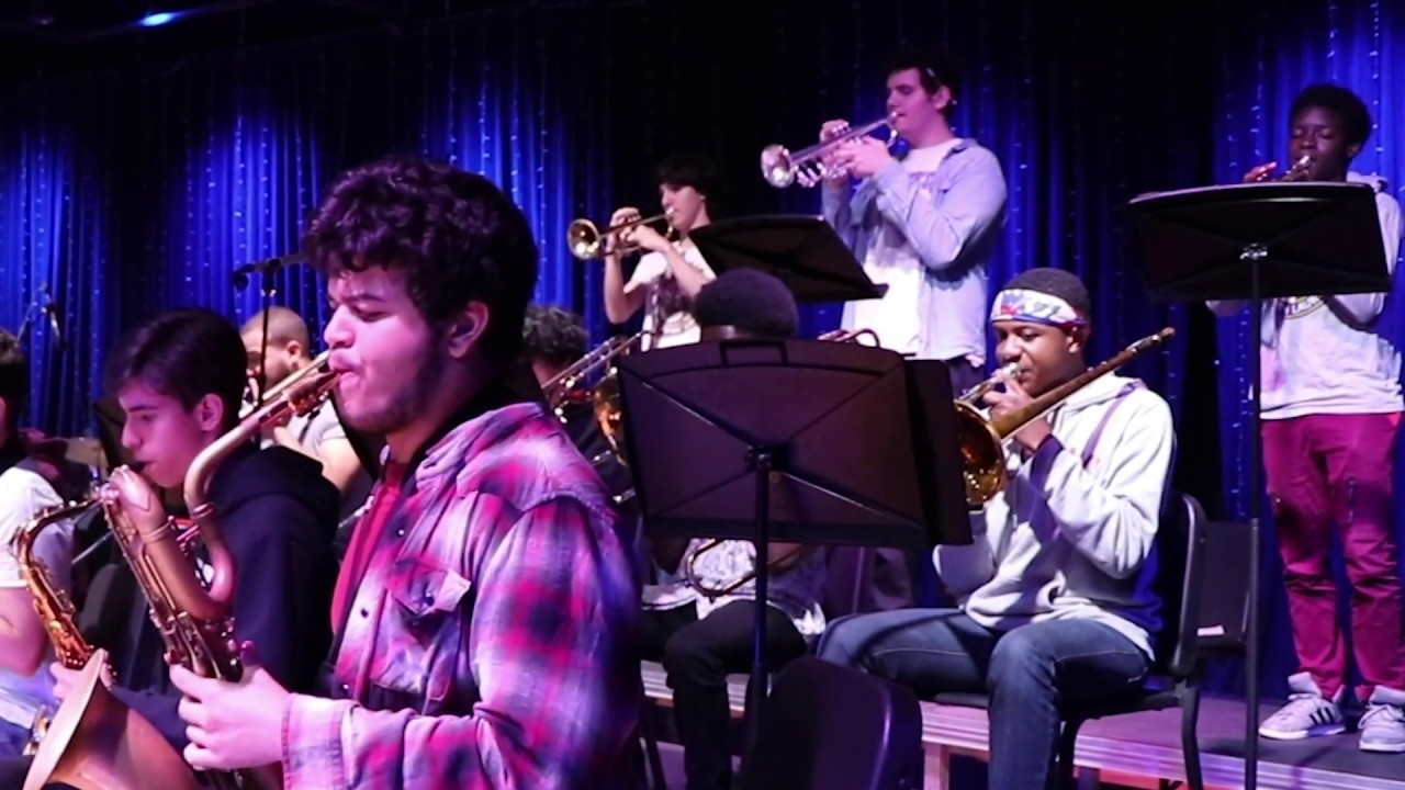 Miami Arts Charter School Jazz Ensemble rehearsing “A Little Blues Please,” by Sammy Nestico.