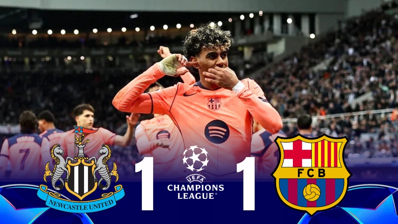 Newcastle vs Barcelona (1-1) HIGHLIGHTS | UEFA Champions League Round 16