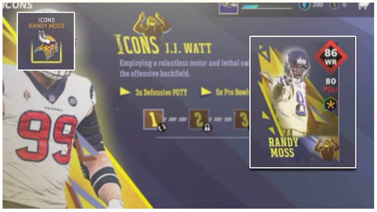 *NEW* ICONS PROMO! 86 OVERALL RANDY MOSS! (MADDEN MOBILE 21)