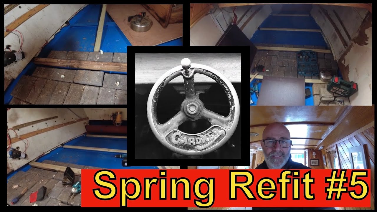 Narrowboat Refit #5 Sole board all cut and penetrating epoxy.
