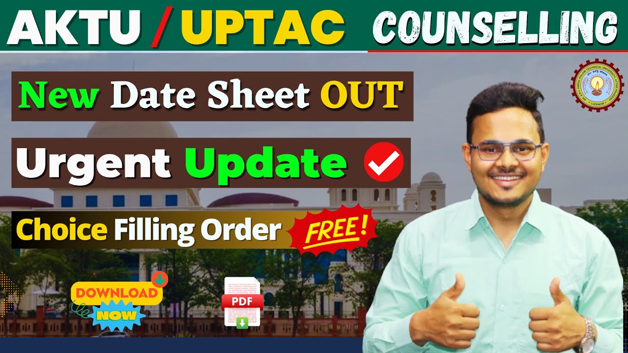 AKTU Counselling Urgent Update😲 Choice filling Order PDF❌ New Date Released ?  College Saathi