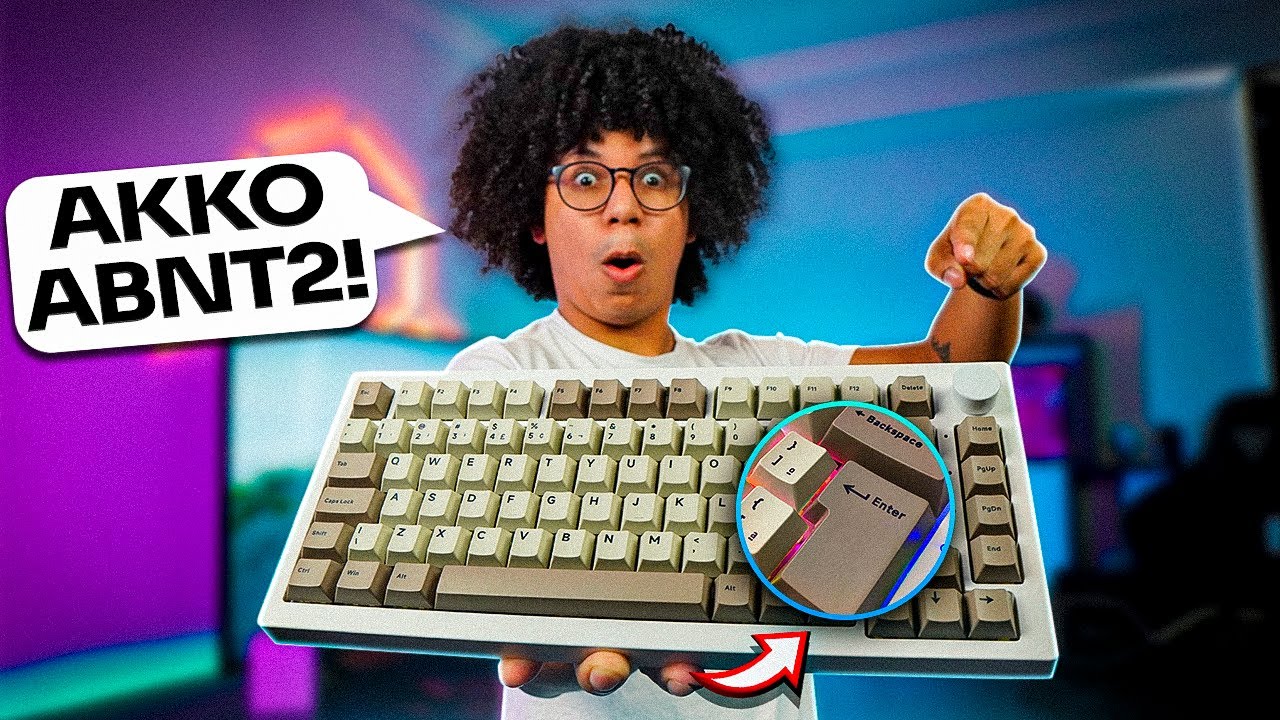 CHEGARAM OS TECLADOS DA AKKO EM ABNT2! 5075 Clear Black e Steam Engine!