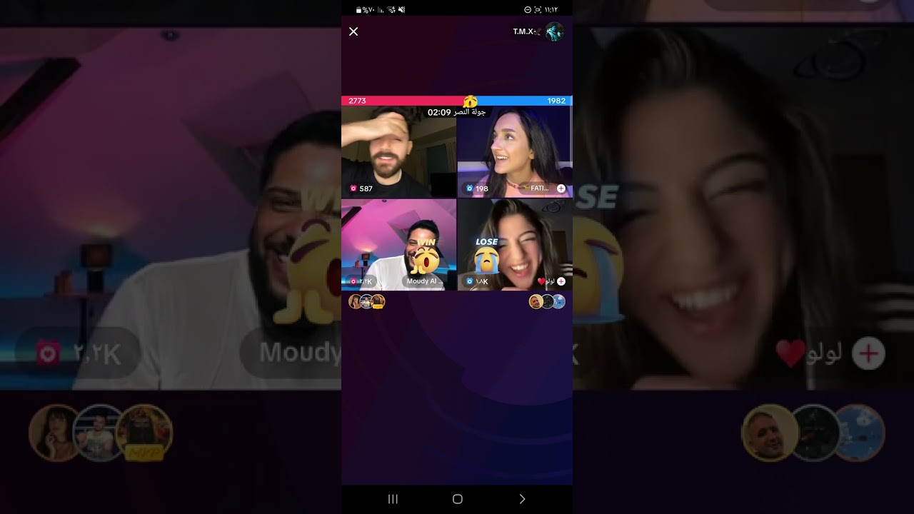 لايف بث تيك توك مودي العربي و طارق TMX و لولو تعمل مقلب ضحك خطير🤣🤣
