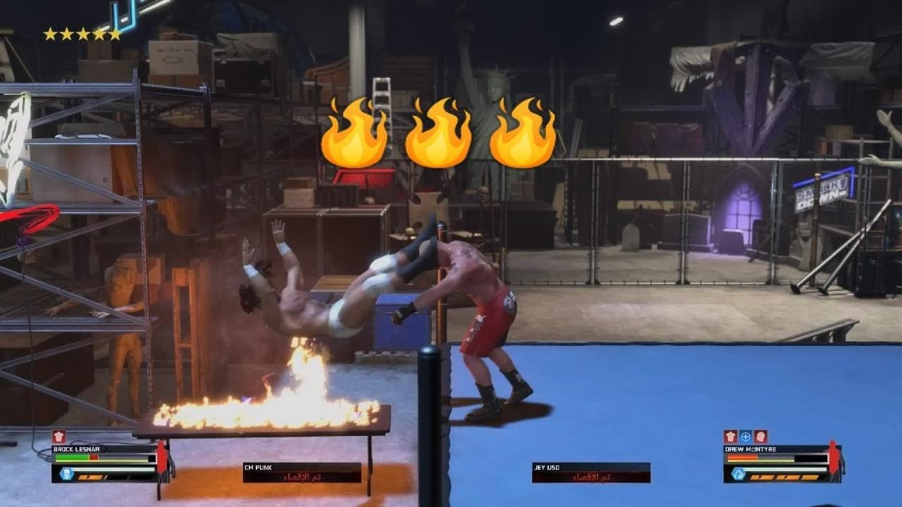 Brock Lesnar vs CM Punk vs Drew vs Jey Uso Fatal 4 Way Backstage Brawl