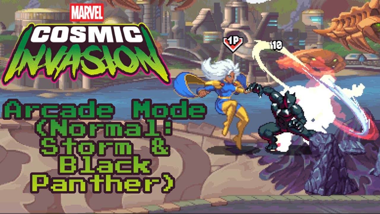 Marvel Cosmic Invasion: Arcade Mode (Normal: Storm and Black Panther)