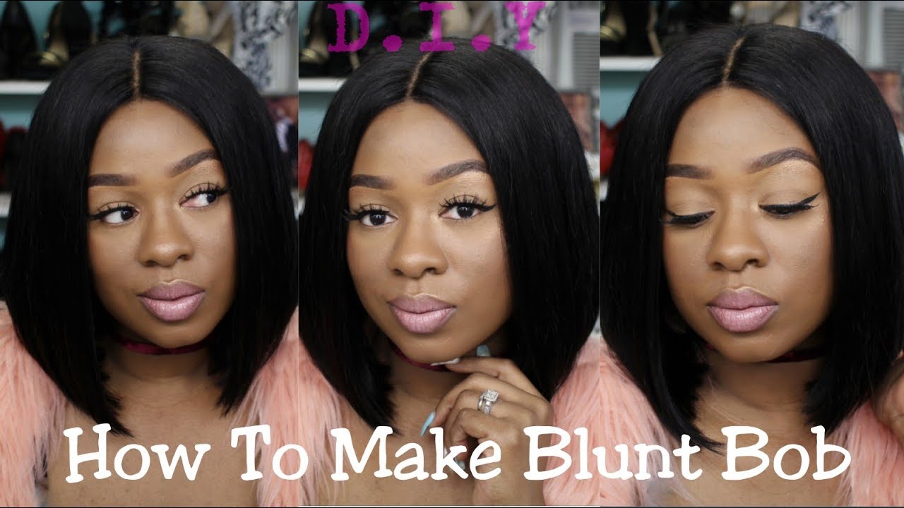 DIY: How to Make, Cut, & Style Blunt bob wig using a Closure