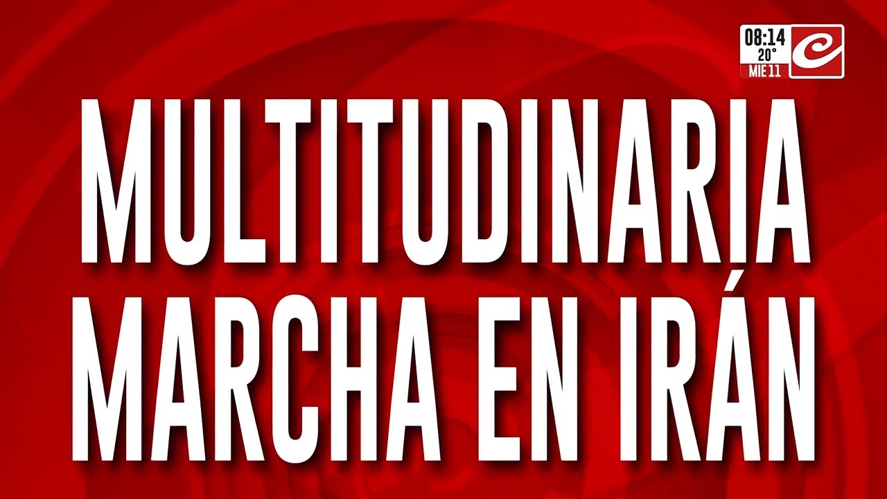 Multitudinaria marcha en Irán: 