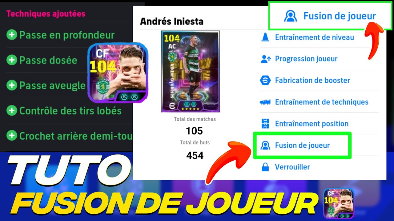 Comment Faire la FUSION DE JOUEUR sur eFootball 2025 mobile | Entraîner ses Joueurs sur eFootball