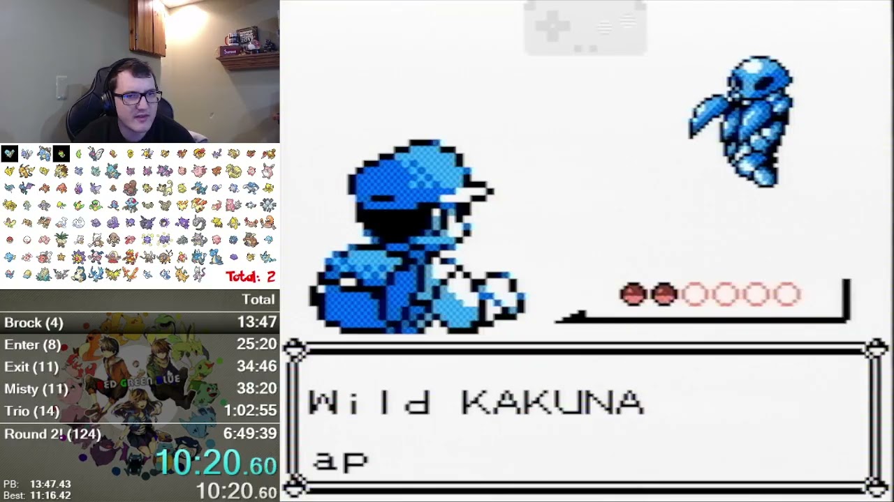 Pok&eacute;mon Blue 124 Glitchless Classic WR! 6:48:45