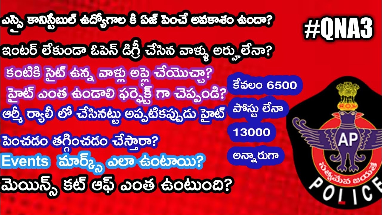 Ap police jobs notification 2020 update !