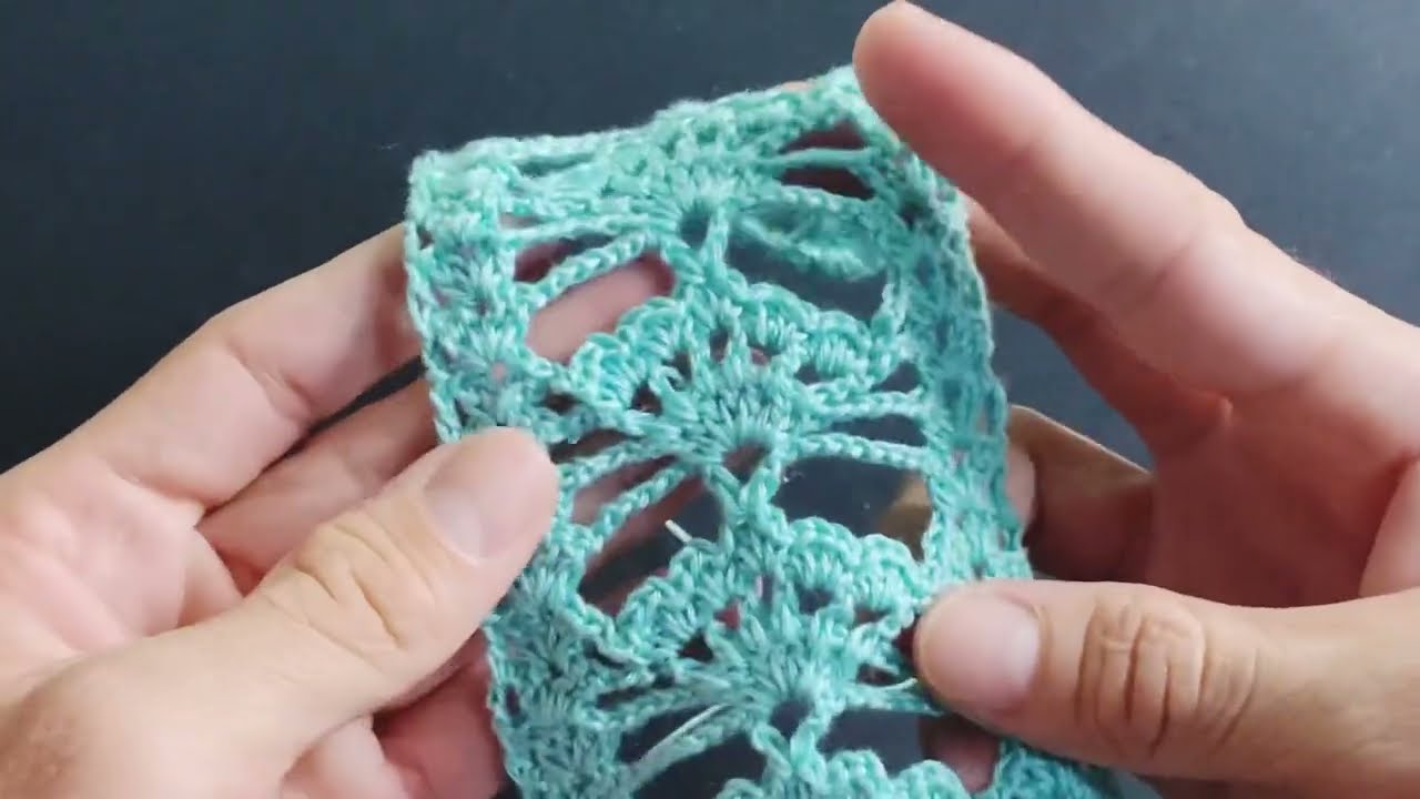 Cenefa o puntilla tejida a crochet paso a paso para principiantes