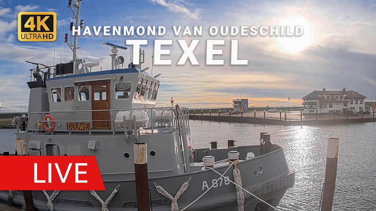 Live Webcam Texel: Haven Oudeschild | Boten & Waddenzee (Livecam Hafen & Wattenmeer)