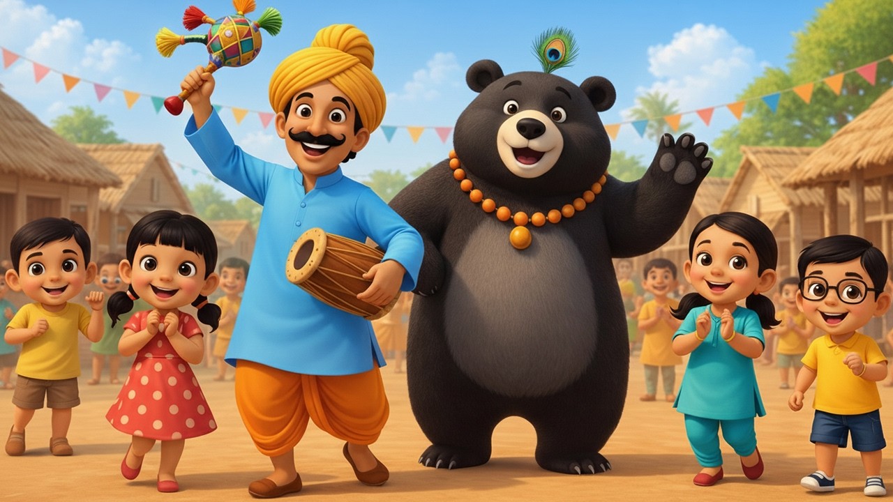 Kaalu Madari Aaya | कालू मदारी आया  | Dancing Bhalu Hindi Nursery Rhyme | Pom Pom Learning Toons