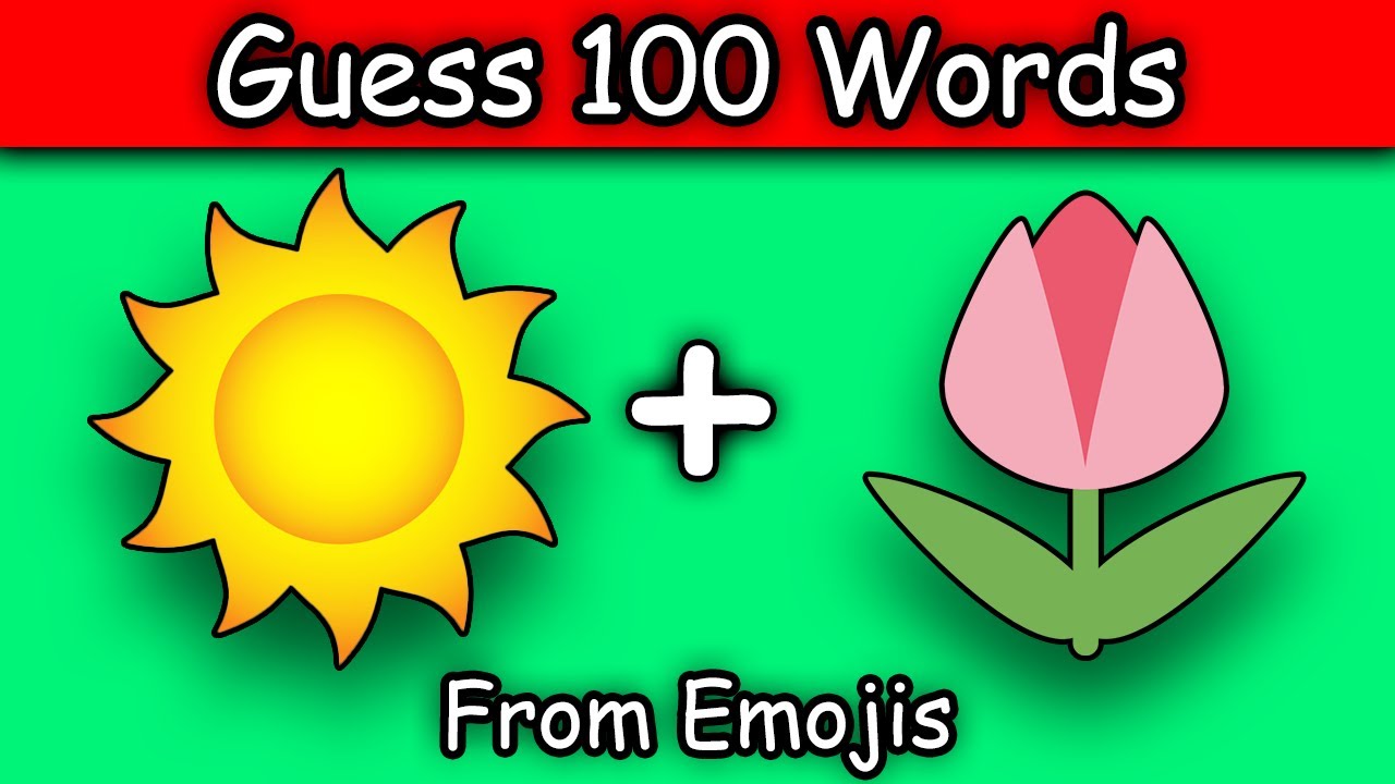 Guess 100 Words From Emojis *Ultimate Emoji Quiz*