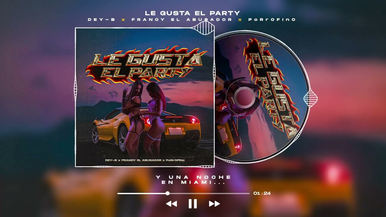 LE GUSTA EL PARTY - PORROFINO (VIDEO LYRIC ) FT  FRANCY EL ABUSADOR  -  DEY- B