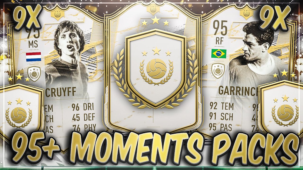 DIE BESTEN ICON PACKS?! 9x GARANTIERTE 95+ MOMENTS PACKS in FIFA 21