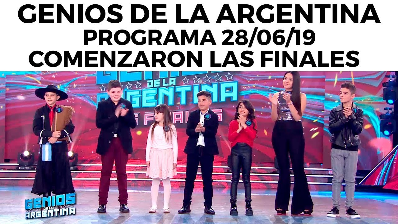Genios de la Argentina en Showmatch - Programa completo 28/06/19 - Comenzaron las finales