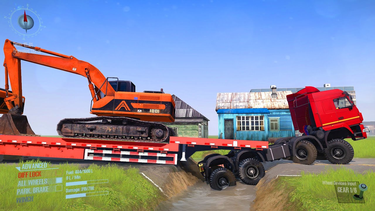 Spintires: Mudrunner Mod Truck | Driver Skills Gameplay | Game Daily49 #mudrunner #spintires