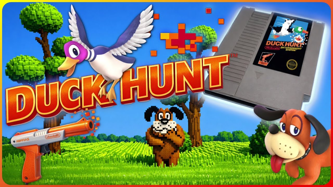 NES 🦆 Duck Hunt (World) 💥 Uma ótima e saudosa lembrança...  🔫 #Nes #DuckHunt #Zapper